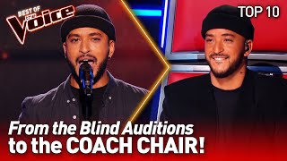 TOP 10  TALENTS who became COACHES in The Voice 😱 [upl. by Avruch]