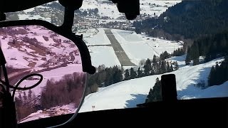 Falcon 7X Landing at SaanenGstaad Airport [upl. by Yttik]