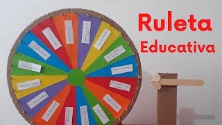 COMO HACER UNA RULETA DE CARTÓN EDUCATIVA [upl. by Reinald]