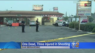 4 Shot 1 Killed In Front Of San Bernardino Liquor Store [upl. by Ajar]