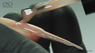 CND PLEXIGEL Builder Colors  How to make a Stiletto Nail [upl. by Aihsiyt]