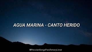 Agua MarinaCanto herido Letra❤️Lyrics [upl. by Ahsikyw573]