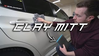 How to Clay Mitt Extreme Contamination 2016 Subaru WRX [upl. by Ecinerev]