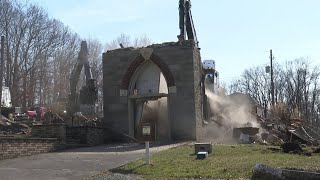 Church in Eynon demolished [upl. by Hitchcock]