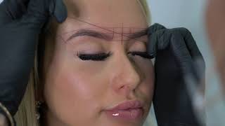 EYEBROW MAPPING TUTORIAL for Microblading or Shading Tattoo [upl. by Marashio]