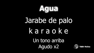 AGUA  JARABE DE PALO  KARAOKE Un tono mas AGUDO [upl. by Nauqan]