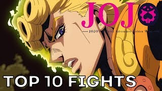 Top 10 JoJos Bizarre Adventure Fight Scenes Golden Wind [upl. by Aivirt217]