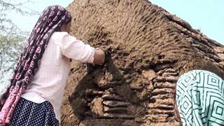 In Vrindavan  Part 5  Preparation of Cow Dung Patties [upl. by Weinberg528]