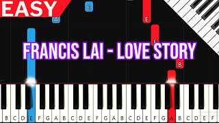 Francis Lai  Love Story  EASY piano tutorial for beginners [upl. by Ttehc]