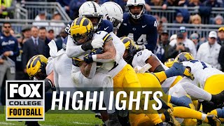 No 3 Michigan Wolverines vs No 10 Penn State Nittany Lions Highlights  CFB on FOX [upl. by Nosnevets]