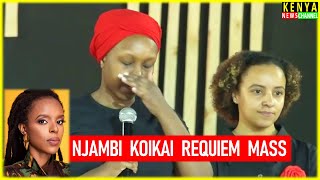 Njambi Koikai Sisters EMOTIONAL TRIBUTE during Requiem Mass  Fyah Mummah Jahmby [upl. by Lietman981]