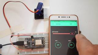 Servo motor control with Blynk over WIFI [upl. by Jansen266]