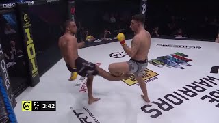 Sofiane Boukichou suffers broken leg against Tom Aspinall at Cage Warriors 101 [upl. by Petie]