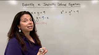 Explicitly vs Implicitly Defined Equations Dr April Ström [upl. by Urbana]