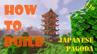 MINECRAFT building tutorial How to build a JAPANESE PAGODA with new NETHER BLOCKS116 [upl. by Hollander]