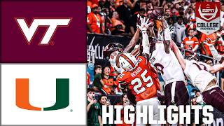 Virginia Tech Hokies vs Miami Hurricanes  Full Game Highlights  ESPN College Football [upl. by Bate917]