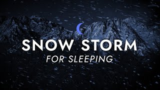 Snow Storm Sounds for Sleeping  Dimmed Screen  Blizzard Storm Sounds  Deep Sleep [upl. by Nahgam684]