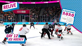 RELIVE  Ice Hockey  USA vs CANADA  Mens Semifinal  Day 12  Lausanne 2020 [upl. by Hcib706]