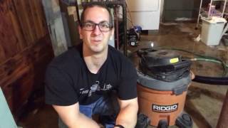 How To Vacuum Water with a RIDGID Wet Dry Shop Vac [upl. by Halak]