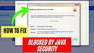 How To Fix quotApplication Blocked By Java Securityquot Error Problem Windows 10 or 7 Easy Step [upl. by Annaeiluj]