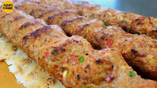 Turkish Adana Kebab ORIGINAL Recipe  Turkish Kebab Without Grill by Aqsas Cuisine  Turkish Kebab [upl. by Enaz]