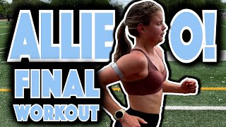 Allie Ostranders Final Workout At Altitude [upl. by Yanehs889]