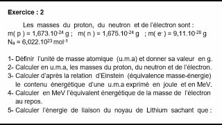 Exercice  2 Atomistique [upl. by Anna-Diana]