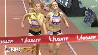 Ostranders dramatic kick steals Millrose 3000m title  NBC Sports [upl. by Novihc639]