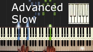 Ballade Pour Adeline  Piano Tutorial Easy SLOW  How To Play Synthesia [upl. by Nedia]