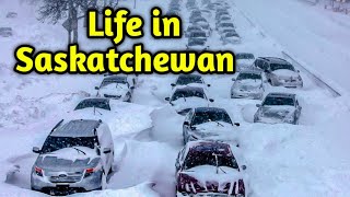 Life in Saskatchewan Canada  Heavy snow storm in Saskatoon [upl. by Revned]