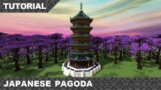 Minecraft Japanese Pagoda Tutorial amp Download part 1 [upl. by Zerlina]