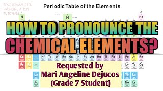 HOW TO PRONOUNCE THE 118 ELEMENTS IN PERIODIC TABLE  Teacher Maureen [upl. by Hoffarth]