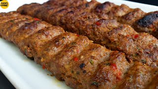 TURKISH ADANA KEBAB RECIPE  TURKISH KEBAB WITHOUT GRILL  by Aqsas Cuisine [upl. by Janenna885]