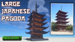 Minecraft Pagoda  Large Japanese Pagoda Minecraft TUTORIAL  Nether Update 116 [upl. by Eetsirhc489]