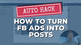 How to Share Your Facebook Ads to your Facebook Page or Personal Facebook Profile [upl. by Yecac203]