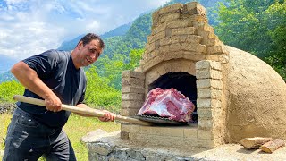 BUILT AN OVEN SPECIALLY FOR A DELICIOUS DINNER IN NATURE 4 HOURS OF ROASTING BEEF [upl. by Siradal]