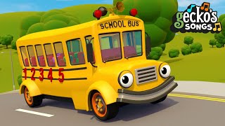 Sammy the School Bus  Nursery Rhymes amp Kids Songs  Bus Videos For Children  Geckos Garage [upl. by Suoivatnom]