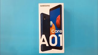 Samsung Galaxy A01 Core Unboxing [upl. by Sudnak]