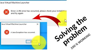 A JAVA EXCEPTION HAS OCCURED SERVER PROBLEM SOLVED 100  WORKING ON WINDOWS 7810 [upl. by Akilat]