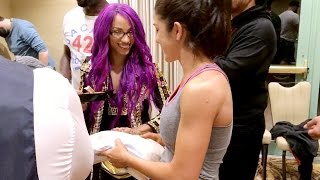 What gift did Bayley give Sasha Banks before WrestleMania [upl. by Amzaj617]