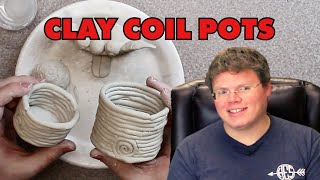 Coil Pots  Basic HandBuilding with Clay AirDry Stonex [upl. by Annayak]