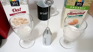 Oat Milk vs Almond Milk part 2 Frothing Test [upl. by Lissa975]