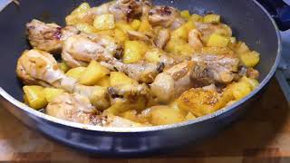 POLLO CON PATATE IN PADELLA I RICETTA VELOCE 22 [upl. by William]