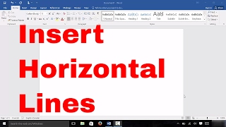 How To Insert Horizontal Lines In Microsoft Word EASY Tutorial [upl. by Charo966]