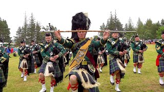 quotScotland The Bravequot as Huntly amp District Pipe Band march off at the 2019 Tomintoul Highland Games [upl. by Notneb]