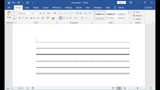 Shortcut Key to Draw Straight Lines in MS Word Word 20032019 [upl. by Aicella644]