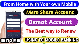 How to renew Mero Share account from mobile Banking  Teach Nepal [upl. by Rubio]