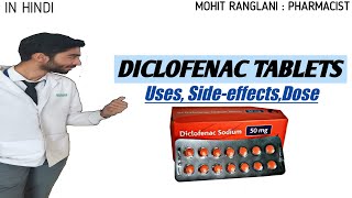 Diclofenac sodium tablets ip 50mg  UsesSide effectsDose and precautions  In Hindi [upl. by Swithbart]