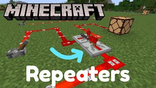 Minecraft Repeater  Redstone Tutorial [upl. by Rebak91]