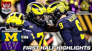 NATIONAL CHAMPIONSHIP HALFTIME HIGHLIGHTS Michigan Wolverines vs Washington Huskies [upl. by Lledniw]